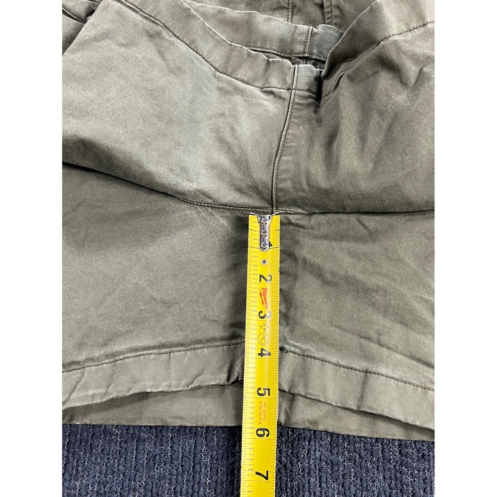Flint and Tinder 365 Shorts Mens 34 Olive Green Chino Stretch Cotton Twill Flat - Picture 9 of 9
